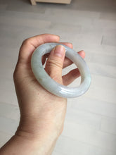Load image into Gallery viewer, 53.5mm certified 100% natural Type A icy water sunny green/gray/black jadeite jade bangle BP158-5028

