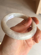 Load image into Gallery viewer, 56.5mm 100% natural type A white/light purple jadeite jade bangle AY81
