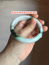 Load image into Gallery viewer, 53-62mm Certified type A 100% Natural deep mottled green green/yellow/brown jungle camouflage color Jadeite bangle group GL29
