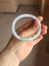 Load image into Gallery viewer, 53.5mm certified 100% natural sunny green purple gray oval jadeite jade bangle BS41-4531
