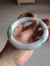 Load image into Gallery viewer, 60mm certified 100% natural type A sunny green white  jadeite jade bangle BH31-5424
