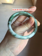 Load image into Gallery viewer, 53-62mm Certified type A 100% Natural deep mottled green green/yellow/brown jungle camouflage color Jadeite bangle group GL29
