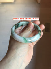 Load image into Gallery viewer, 53-62mm Certified type A 100% Natural deep mottled green green/yellow/brown jungle camouflage color Jadeite bangle group GL29

