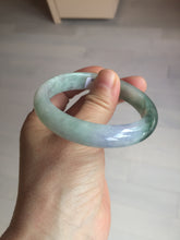 Load image into Gallery viewer, 54.5mm certified 100% natural icy watery oily dark green purple jadeite jade bangle BH87-9118
