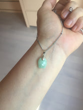 Load image into Gallery viewer, 100% Natural sunny green icy watery apple jadeite Jade beads pendant PC121 (Add on item. No sale individually)
