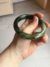 Load image into Gallery viewer, 58.5mm Certified 100% natural Type A dark green/black jadeite bangle PD32-9768
