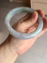 Load image into Gallery viewer, 61mm Certified Type A 100% Natural white/light purple/brown/yellow/gray (FU LU SHOU) Jadeite Jade bangle BF106-8636
