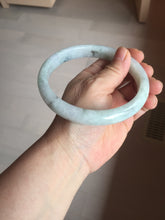 Load image into Gallery viewer, 74.4mm certified Type A 100% Natural light green white round cut plus size Jadeite Jade bangle BP173-1261
