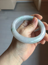 Load image into Gallery viewer, 60.5mm Certified Type A 100% Natural icy watery green/purple chubby Jadeite Jade bangle PB244-9527
