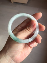 Load image into Gallery viewer, 52.8mm Certificated 100% natural type A sunny green/white jadeite jade bangle AU30-1325
