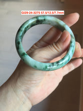 Load image into Gallery viewer, 53-62mm Certified type A 100% Natural deep mottled green green/yellow/brown jungle camouflage color Jadeite bangle group GL29
