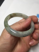 Load image into Gallery viewer, 51mm certified Type A 100% Natural icy watery dark green yellow black(WuJi) oval Jadeite Jade bangle BM111-2668
