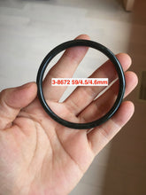 Load image into Gallery viewer, 55-63mm certified 100% Natural dark green black (青玉) slim round cut nephrite group Jade bangle HT106
