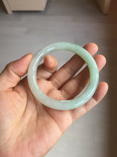 Load image into Gallery viewer, 53.7mm certified natural 100% natural Type A light green round cut jadeite jade bangle BP6-4993
