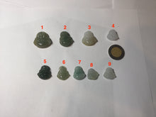 Load image into Gallery viewer, 100% Natural type A icy watery dark green/light green/yellow/white small happy Buddha (拇指佛) jadeite Jade pendant group AU18
