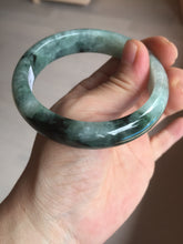 Load image into Gallery viewer, 57.2mm certified natural Type A icy watery dark green/black jadeite jade bangle BK130-8238
