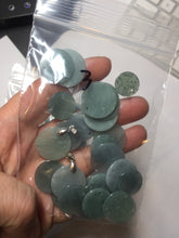 Load image into Gallery viewer, 100% Natural type A dark blue/green/gray round Guatemala Jadeite Jade safe and sound pendant group BF155
