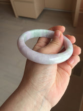 Load image into Gallery viewer, 59.5mm certified Type A 100% Natural light green sunny green light purple Jadeite Jade bangle BF147-8465
