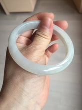 Load image into Gallery viewer, 58.5mm certified 100% natural type A icy watery white light green jadeite jade bangle AH99-0548
