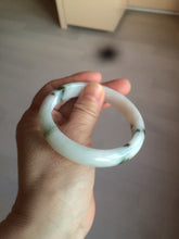 Load image into Gallery viewer, 56.5mm certified type A 100% Natural dark green/white jadeite jade bangle BG75-1837
