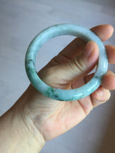 Load image into Gallery viewer, 55.5mm Certified Type A 100% Natural light green purple with floating flowers Jadeite bangle AY129-6645
