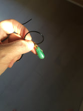 Load image into Gallery viewer, 100% Natural type A icy watery dark green/black/gary Jadeite Jade belssed melon pendant PC124-4
