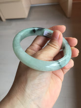 Load image into Gallery viewer, 59mm Certified Type A 100% Natural icy watery light green dark green Jadeite Jade bangle BP37-8908
