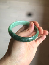 Load image into Gallery viewer, 52.6mm certified 100% natural Type A apple green/dark green jadeite jade bangle H116-2848
