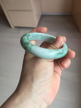 Load image into Gallery viewer, 55.7mm certified type A 100% Natural sunny green Jadeite Jade bangle B114-8228
