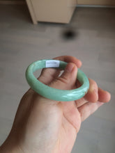 Load image into Gallery viewer, 49mm Certified Type A 100% Natural sunny apple green/red oval Jadeite Jade bangle BG62-0165
