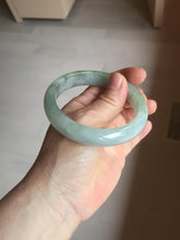 Load image into Gallery viewer, 57.5mm Certified Type A 100% Natural light green black brown jadeite Jade bangle PC95-0337

