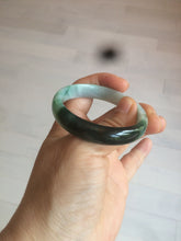 Load image into Gallery viewer, 46.7mm Certified Type A 100% Natural sunny green/dark green/purple Jadeite Jade bangle AX6-0100
