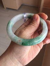 Load image into Gallery viewer, 60.2mm certified Type A 100% Natural light green sunny green light purple Jadeite Jade bangle BK138-5279
