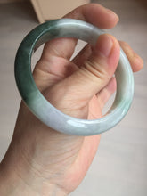 Load image into Gallery viewer, 54.5mm certified 100% natural icy watery oily dark green purple jadeite jade bangle B111-9119
