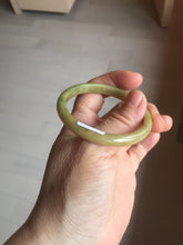 Load image into Gallery viewer, 49mm certified 100% natural Type A yellow brown slim jadeite jade bangle Pb61-3863
