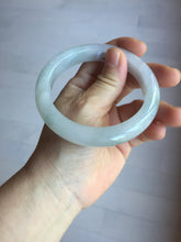 Load image into Gallery viewer, 60.5mm certified Type A 100% Natural light green purple chubby Jadeite Jade bangle PA116-9531
