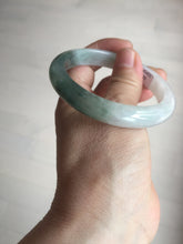 Load image into Gallery viewer, 54.5mm certified 100% natural icy watery oily dark green jadeite jade bangle B112-9120
