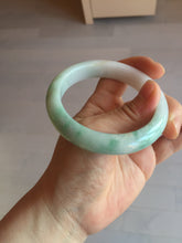 Load image into Gallery viewer, 57mm Certified Type A 100% Natural sunny green/white/ Jadeite Jade bangle BL33-5213
