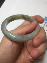 Load image into Gallery viewer, 51mm certified Type A 100% Natural icy watery dark green yellow black(WuJi) oval Jadeite Jade bangle BM111-2668
