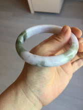 Load image into Gallery viewer, 62.5mm 100% natural certified light green purple pink jadeite jade bangle BN36
