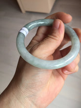 Load image into Gallery viewer, 54mm Certified Type A 100% Natural  light green round cut Jadeite Jade bangle Y161-2850
