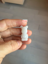 Load image into Gallery viewer, Type A 100% Natural light green white jadeite jade cute baby bear pendant BG93
