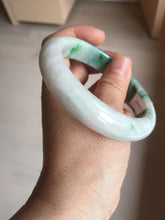 Load image into Gallery viewer, 59.7mm certified Type A 100% Natural sunny green white purple Jadeite Jade bangle BQ47-4134
