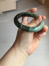 Load image into Gallery viewer, 58.5mm Certified 100% natural Type A dark green/sunny green/black/red/brown jadeite bangle PD83-9761
