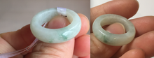 Load image into Gallery viewer, Size 3 1/4 -8 1/4 100% natural type A sunny green/purple jadeite jade band ring group PB122
