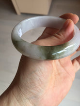 Load image into Gallery viewer, 57.5mm certified Type A 100% Natural dark green purple white Jadeite Jade bangle Y156-3005
