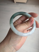 Load image into Gallery viewer, 54.5mm certified 100% natural icy watery oily dark green jadeite jade bangle B112-9120
