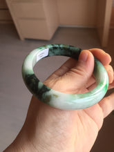 Load image into Gallery viewer, 56mm certified Type A 100% Natural sunny green/dark green/jungle green/light purple Jadeite Jade bangle AQ85-7885
