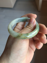 Load image into Gallery viewer, 51mm certified Type A 100% Natural icy watery dark green yellow black(WuJi) oval Jadeite Jade bangle BM111-2668
