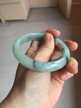 Load image into Gallery viewer, 59mm Certified Type A 100% Natural icy watery light green dark green Jadeite Jade bangle BP37-8908
